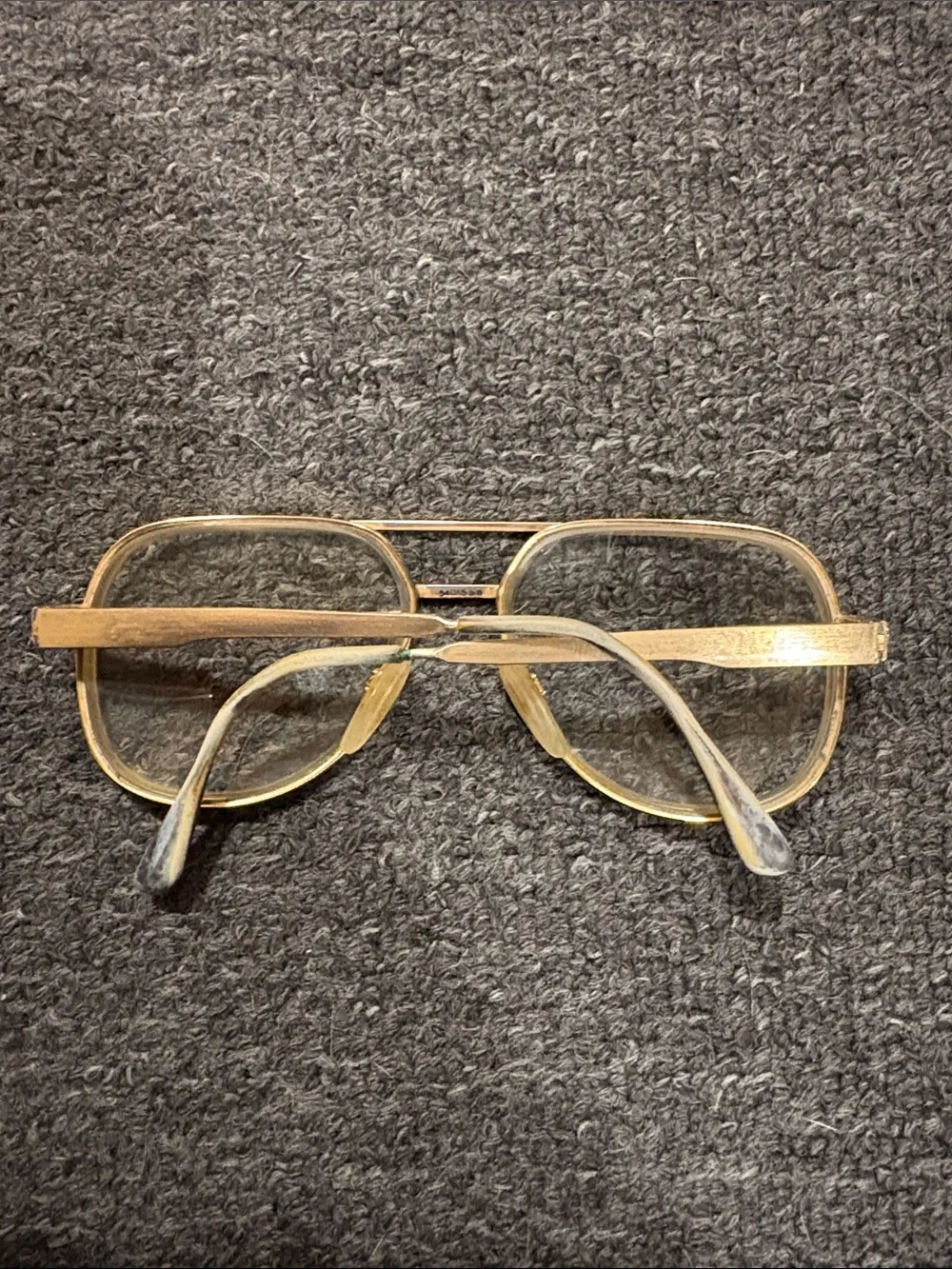 Safilo Elasta 3013 Gold Aviator Eyeglasses Frames Italy Vintage